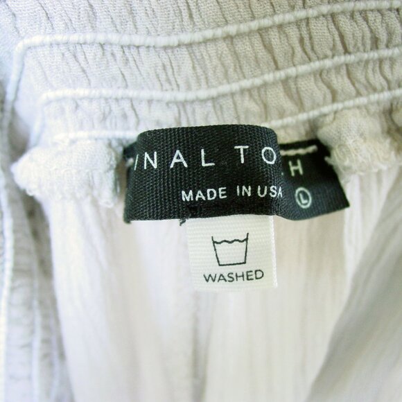 FINAL TOUCH Tiered Wide Leg Swingy Boho Palazzo Pants Women's L - Made in USA - Picture 8 of 8